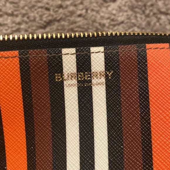 Burberry Monogram Pouch Clutch Brown and Orange - Picture 2 of 6